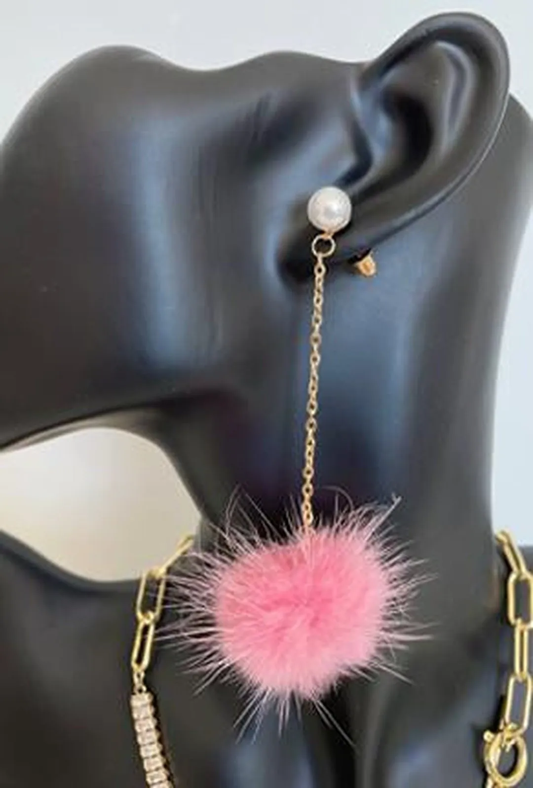 FLORIE - FUR DROP EARRING