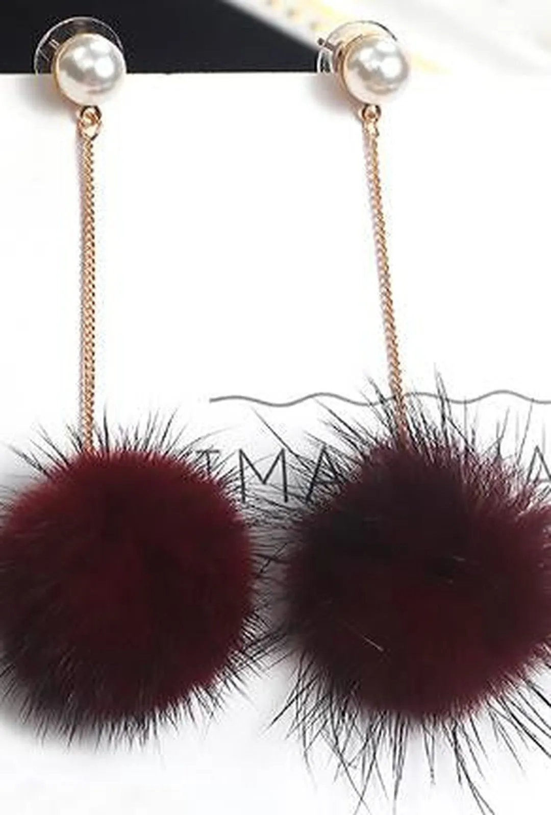 FLORIE - FUR DROP EARRING