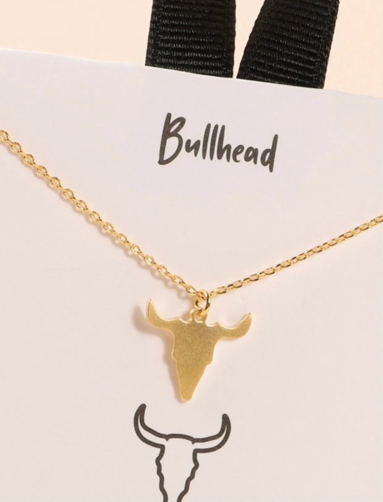 Gold Bullhead Necklace