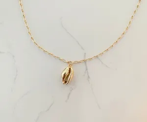 Gold Cowrie Shell Necklace