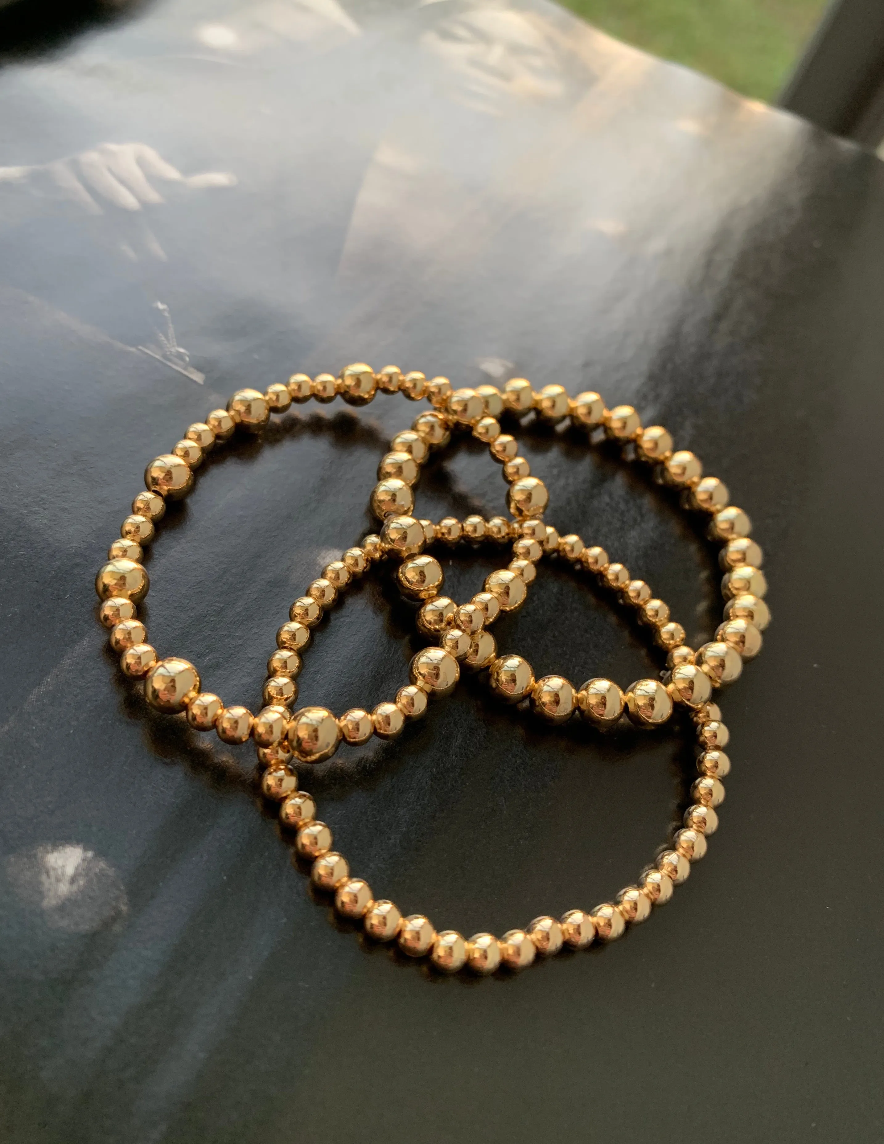 Gold Plated Beaded Bracelets