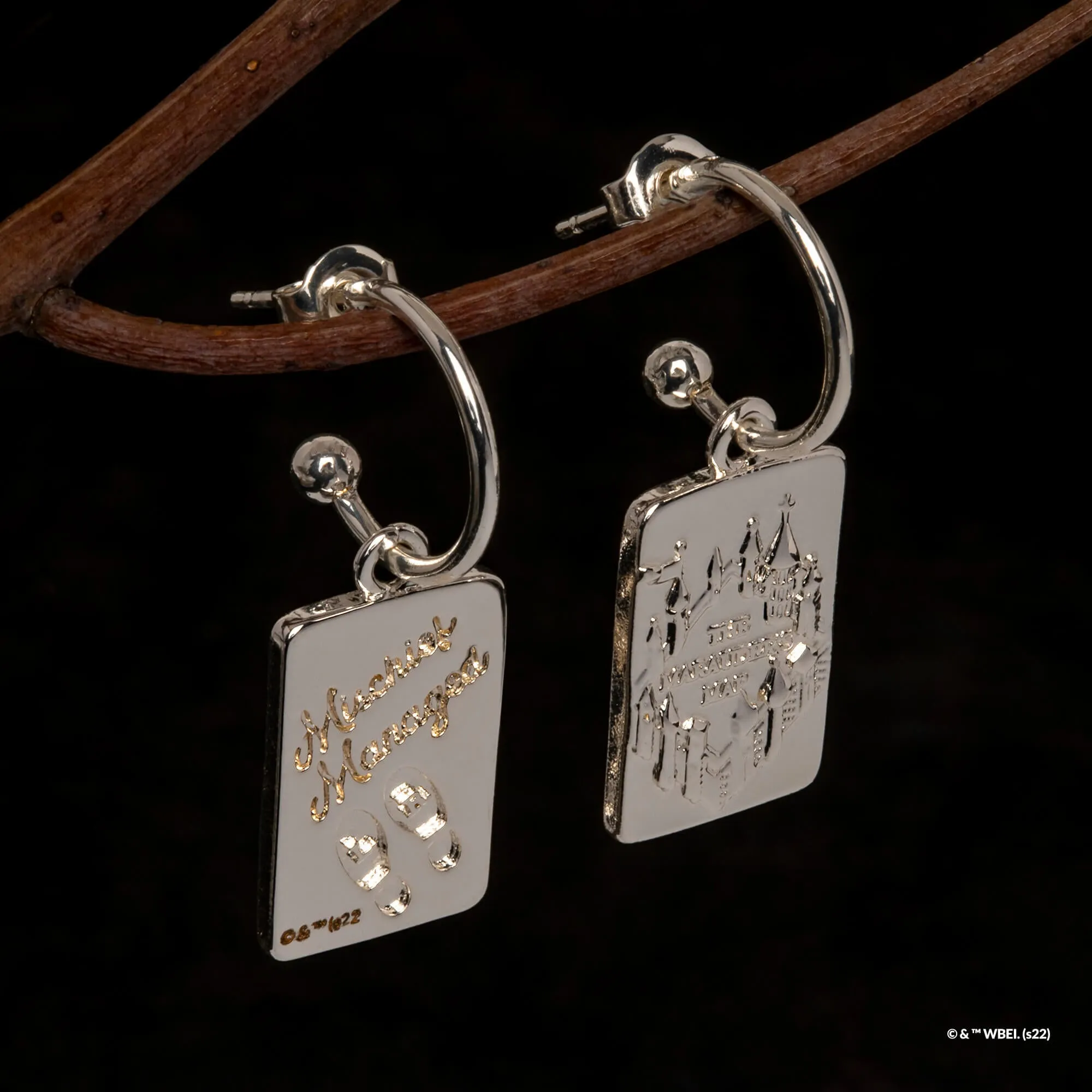 Harry Potter Hoop Earring Marauder's Map