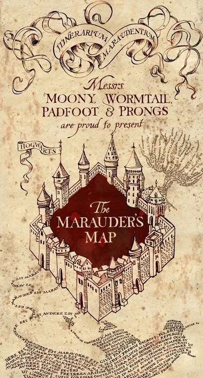 Harry Potter Marauders Map Tote Bag