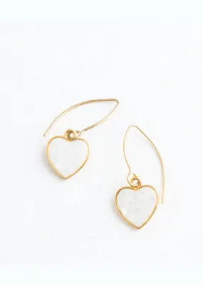 heart drop earrings