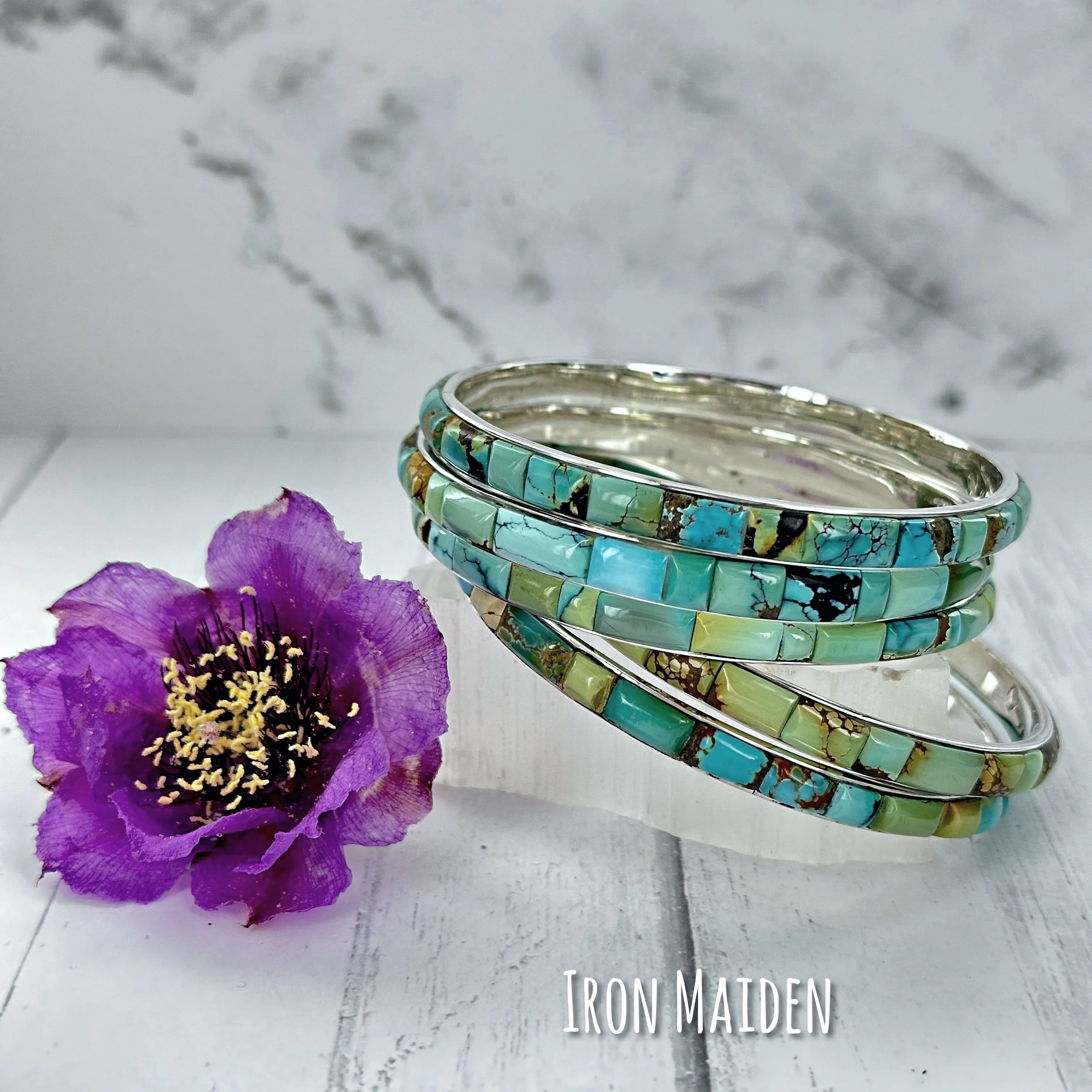 Iron Maiden Turquoise Bangle Bracelet