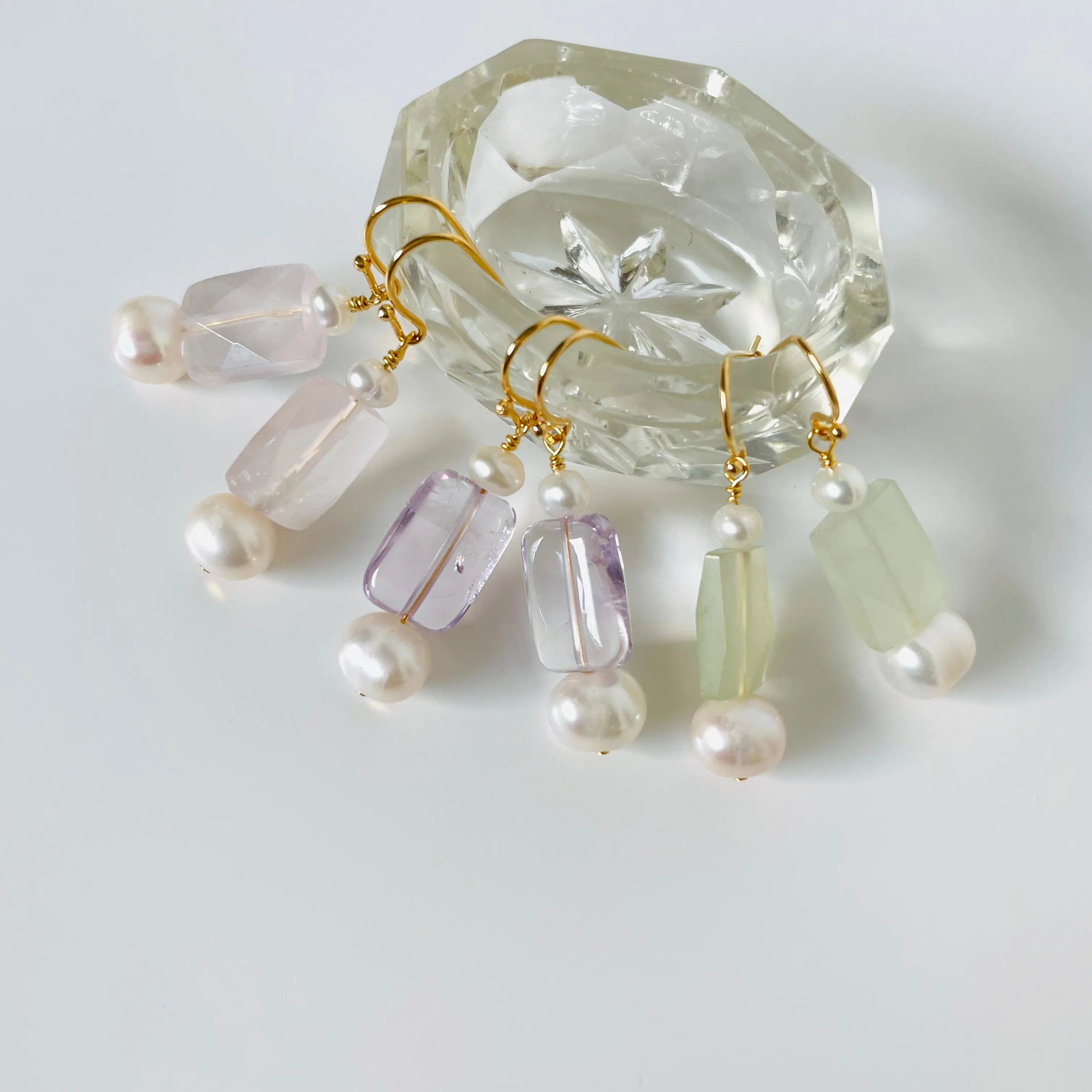 Jade & Pearl Ear Wires