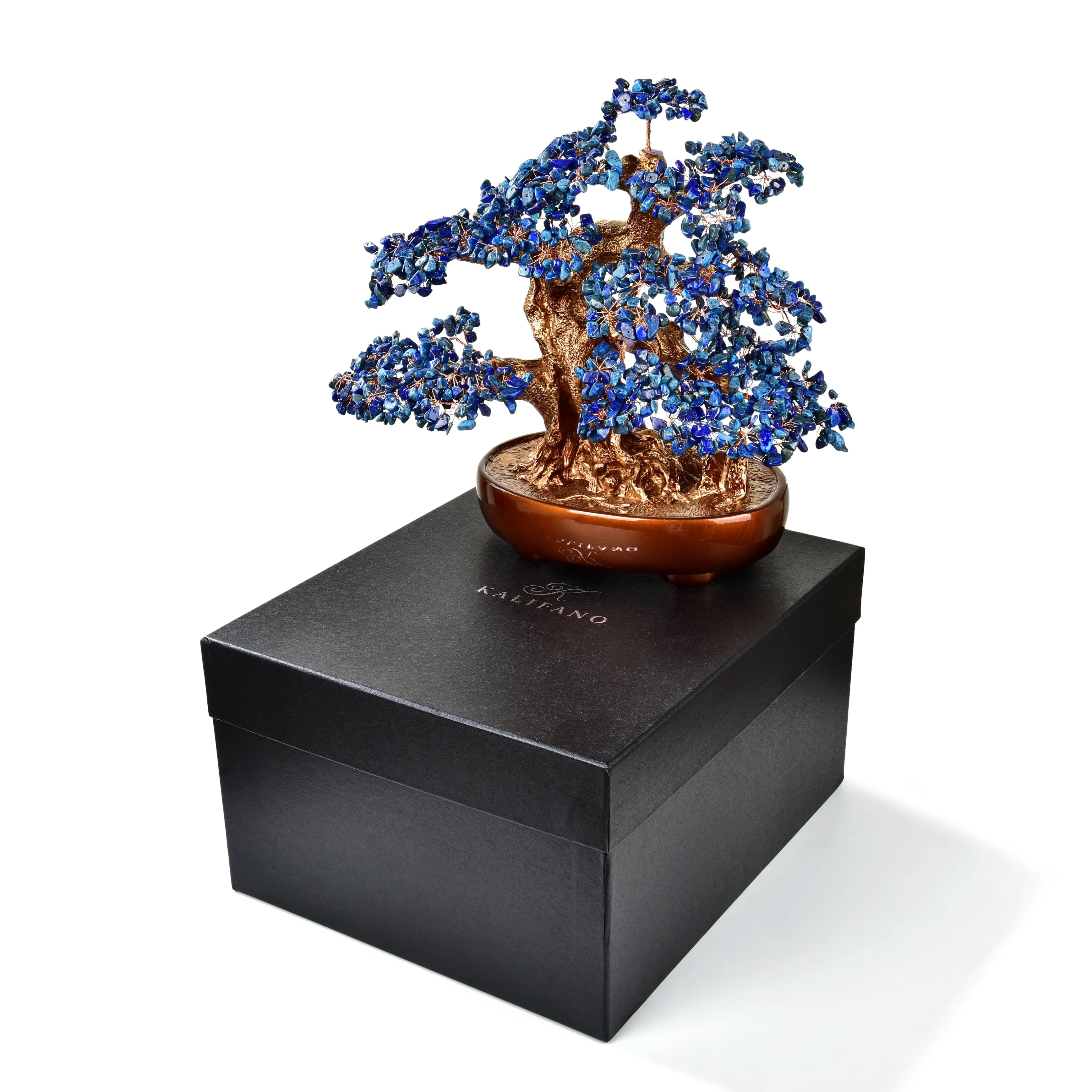 Lapis Bonsai Tree of Life with 1,251 Natural Gemstones