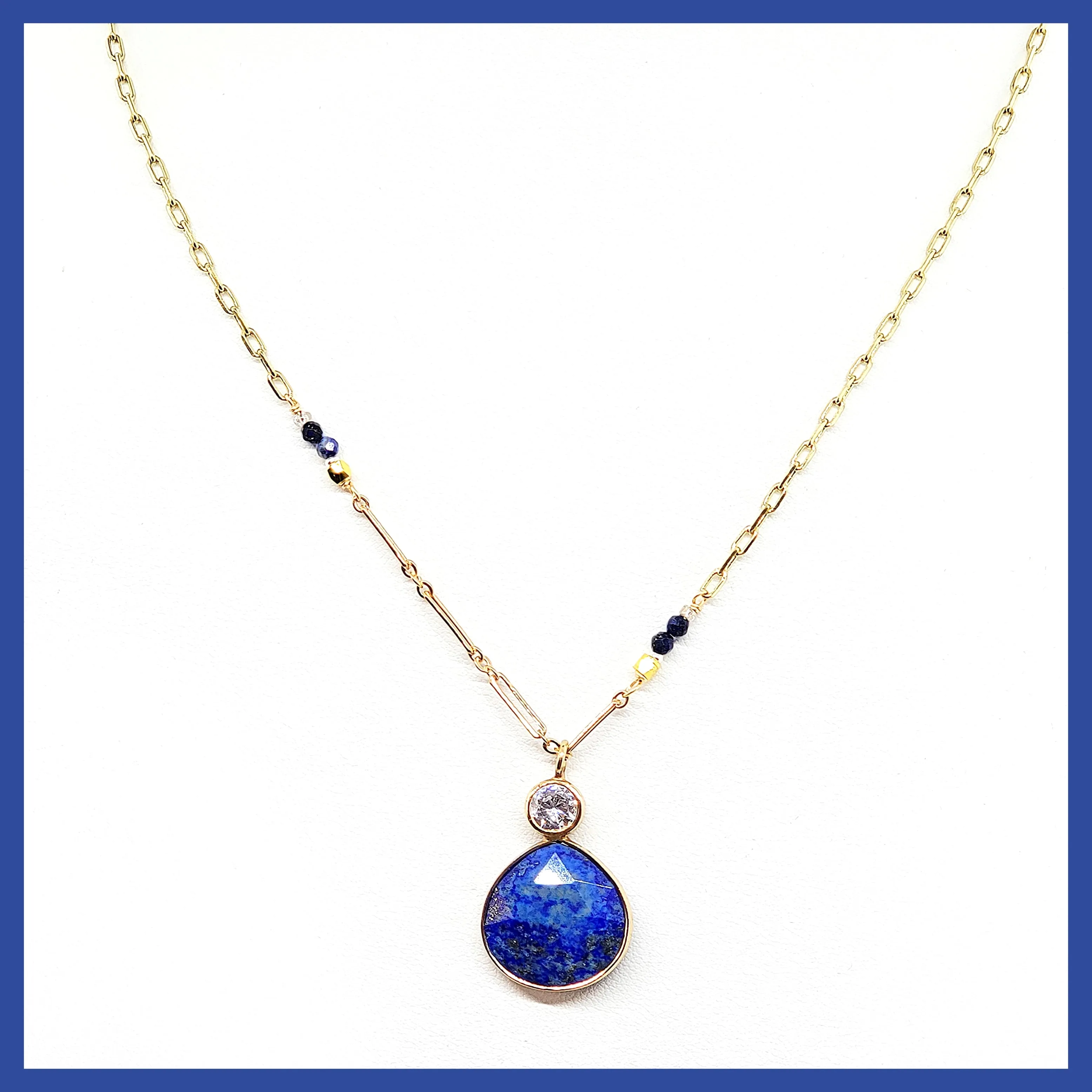 Lapis Lazuli Drop Necklace