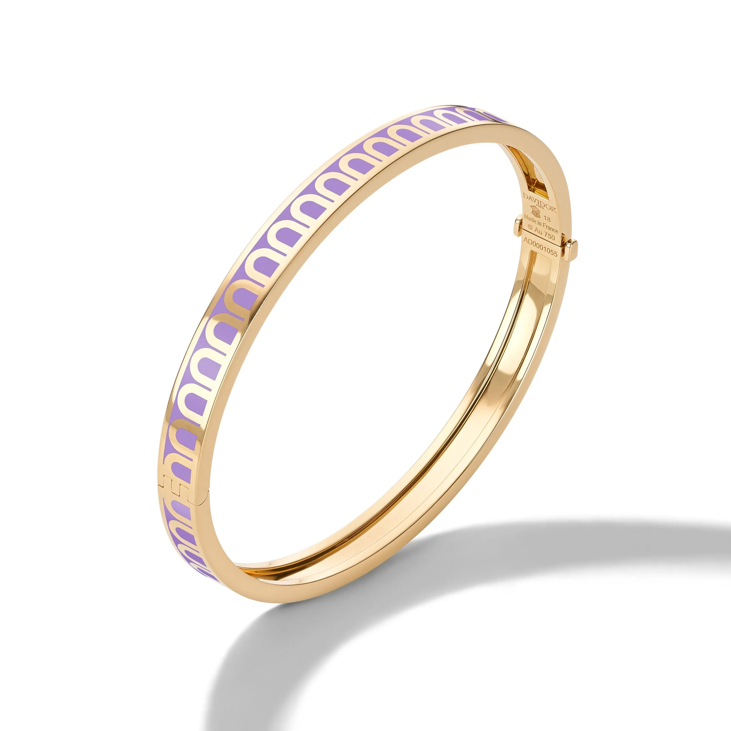 L'Arc de DAVIDOR Bangle PM, 18k Yellow Gold with Lacquered Ceramic