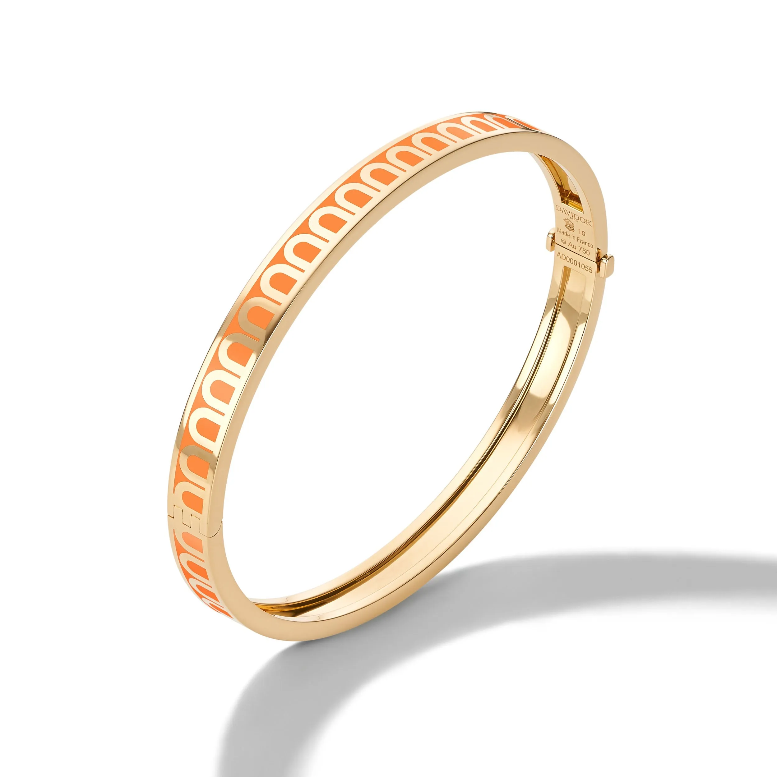 L'Arc de DAVIDOR Bangle PM, 18k Yellow Gold with Lacquered Ceramic