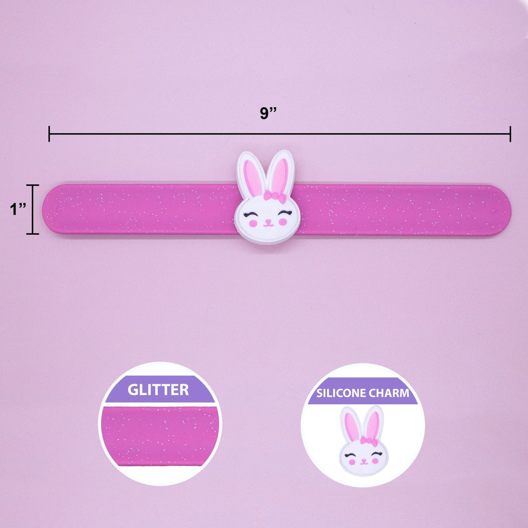 Light Up LED Easter Slap Bracelets - 3 Pack