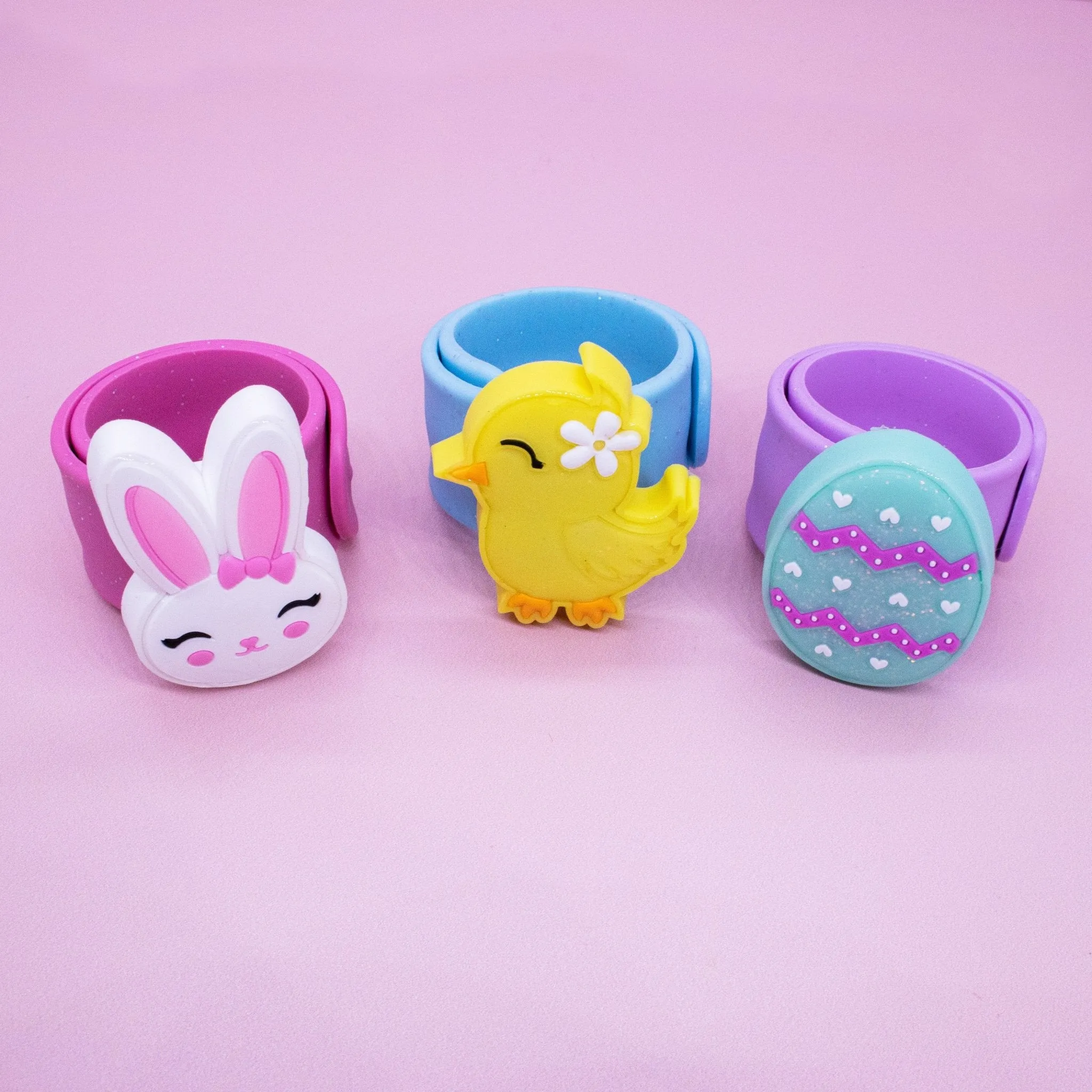 Light Up LED Easter Slap Bracelets - 3 Pack