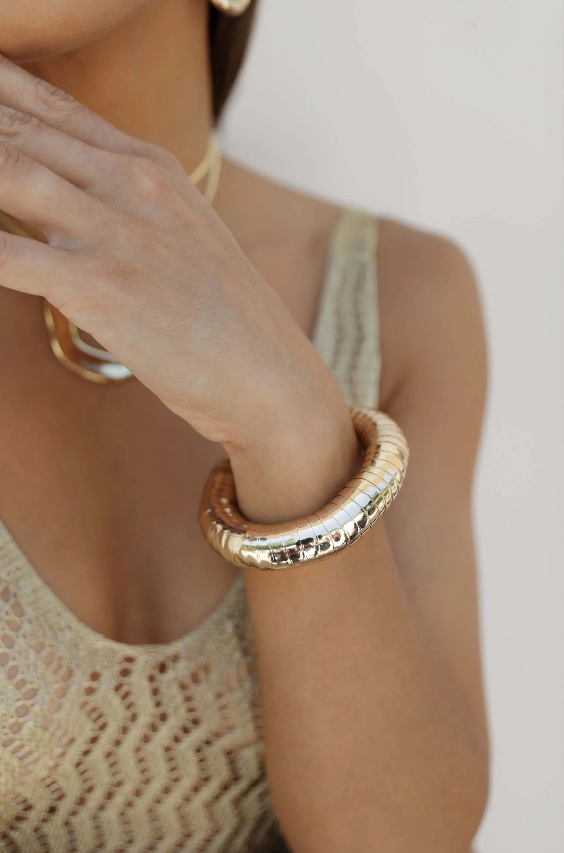 Liquid Gold Bangle Bracelet