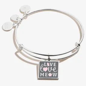 'Live, Love, Meow' Charm Bangle