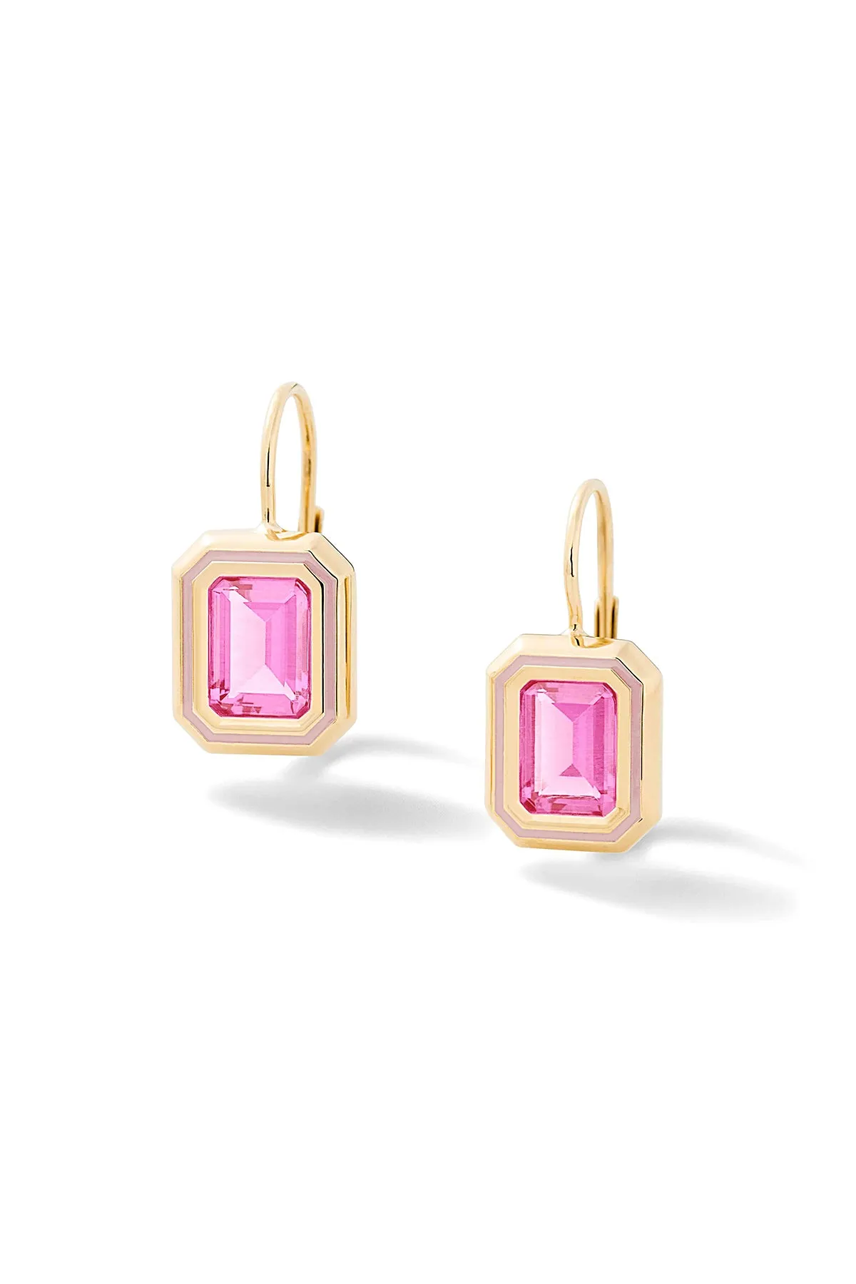 Madison Rectangle Bezel Drop Earrings