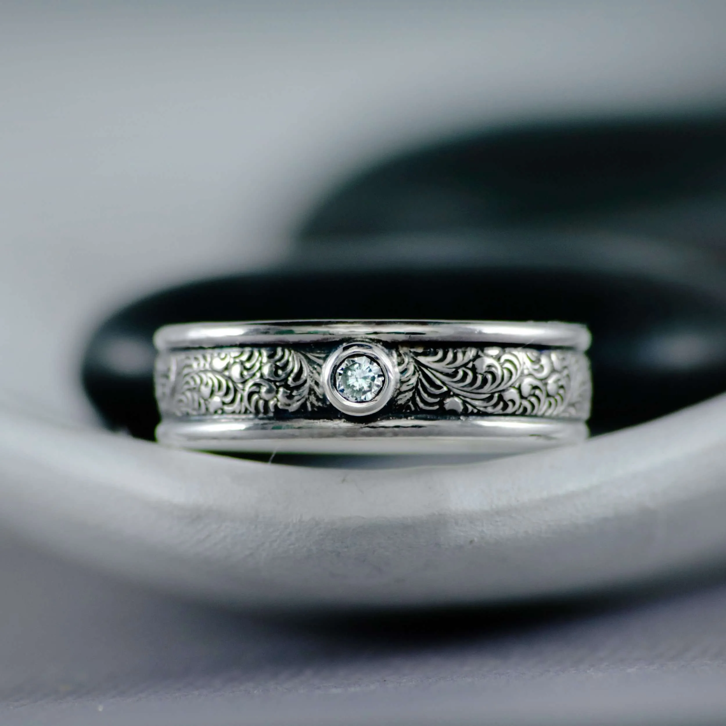 Matching Silver Fern Promise Rings for Couple | Moonkist Designs