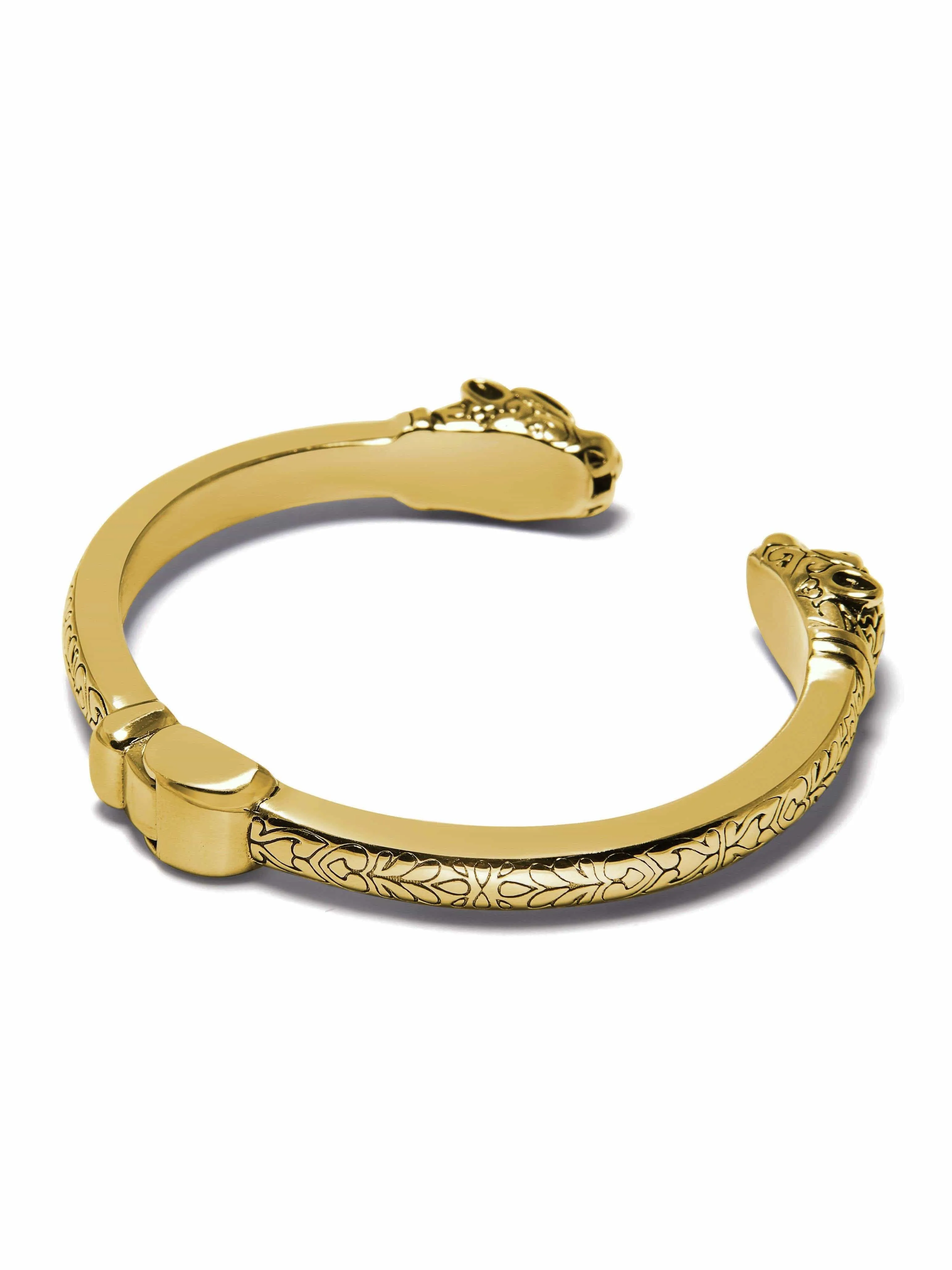 Men's Panther Bangle in Gold