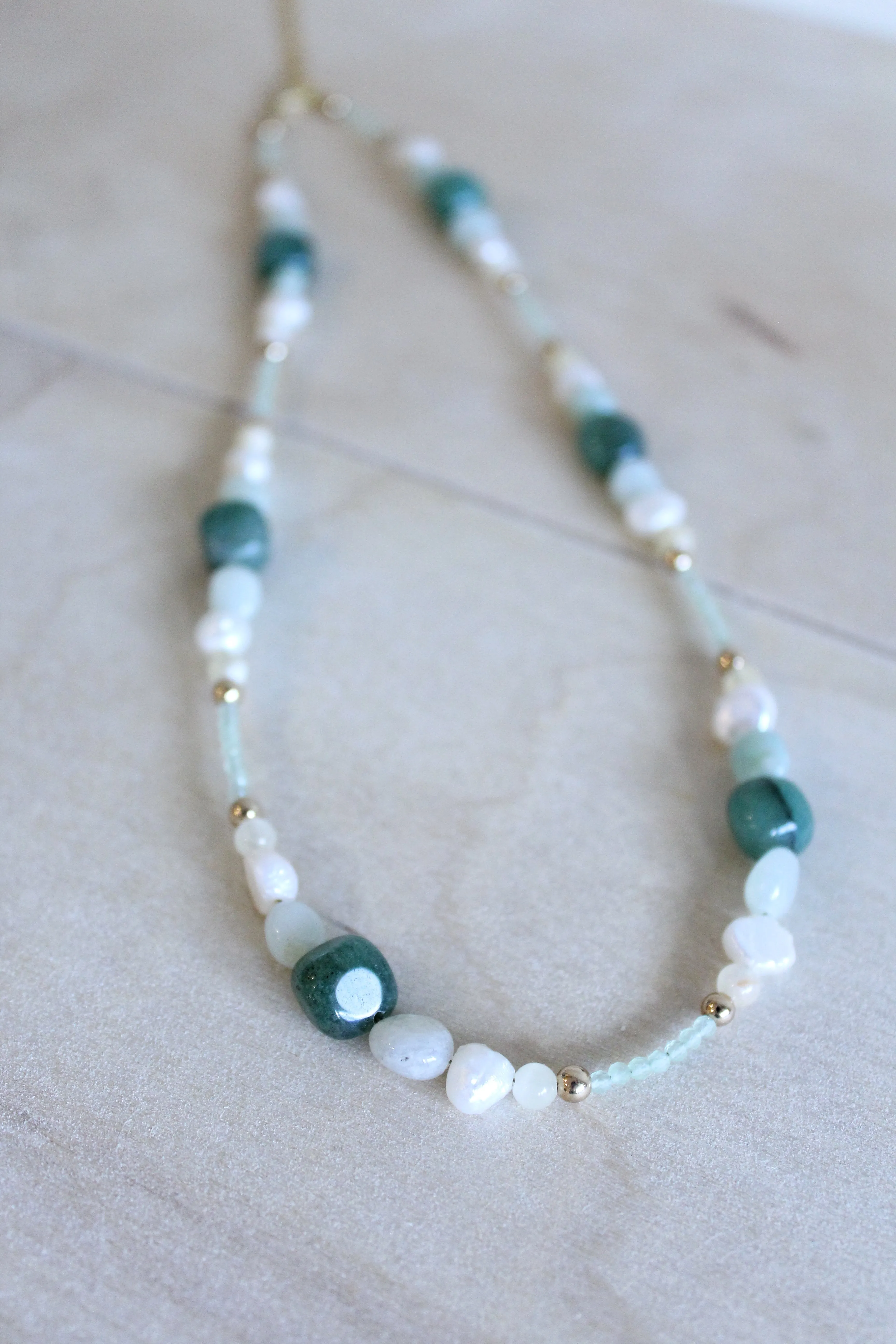 Mixed Gemstone Choker Necklace by Studio Thorne