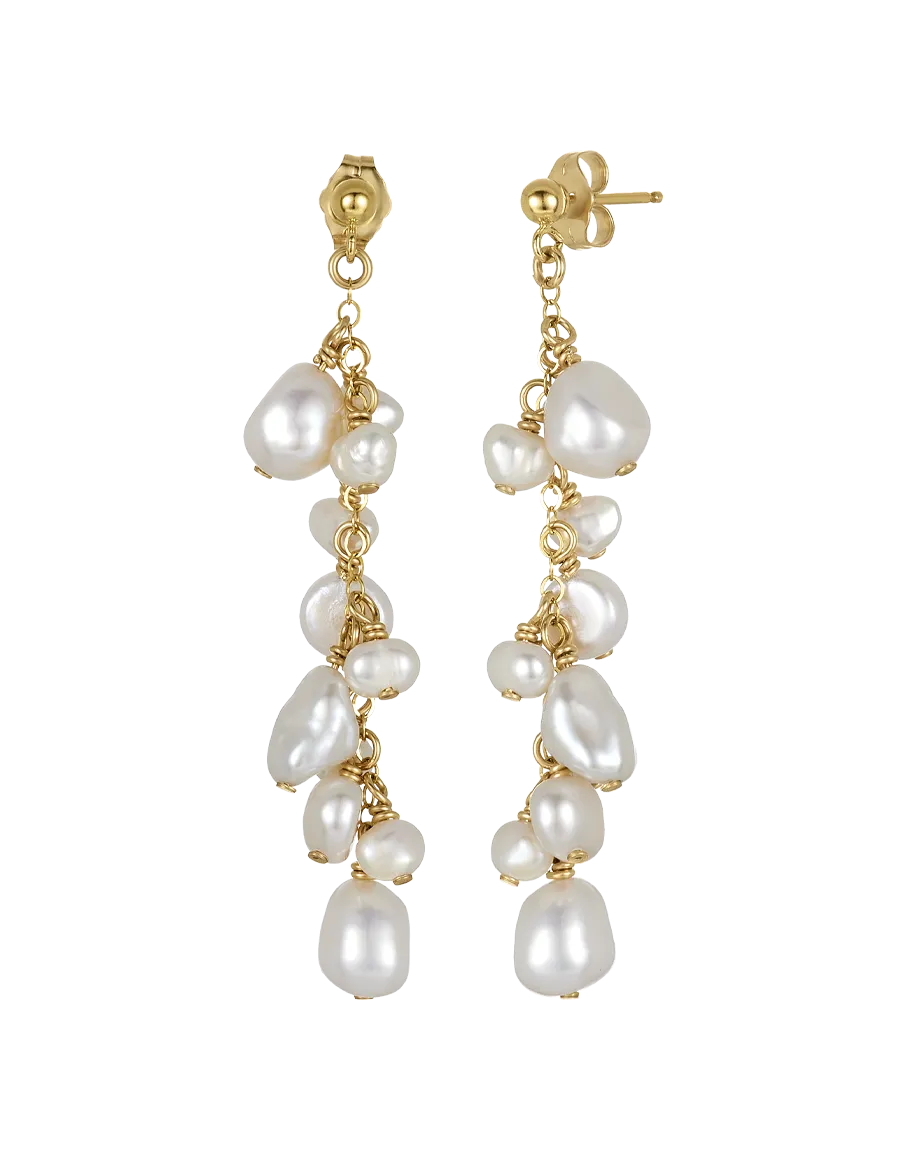 Mixed Pearl Drop Earrings