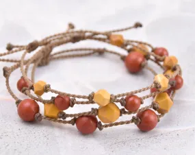 Mookaite & Red Jasper Bracelets