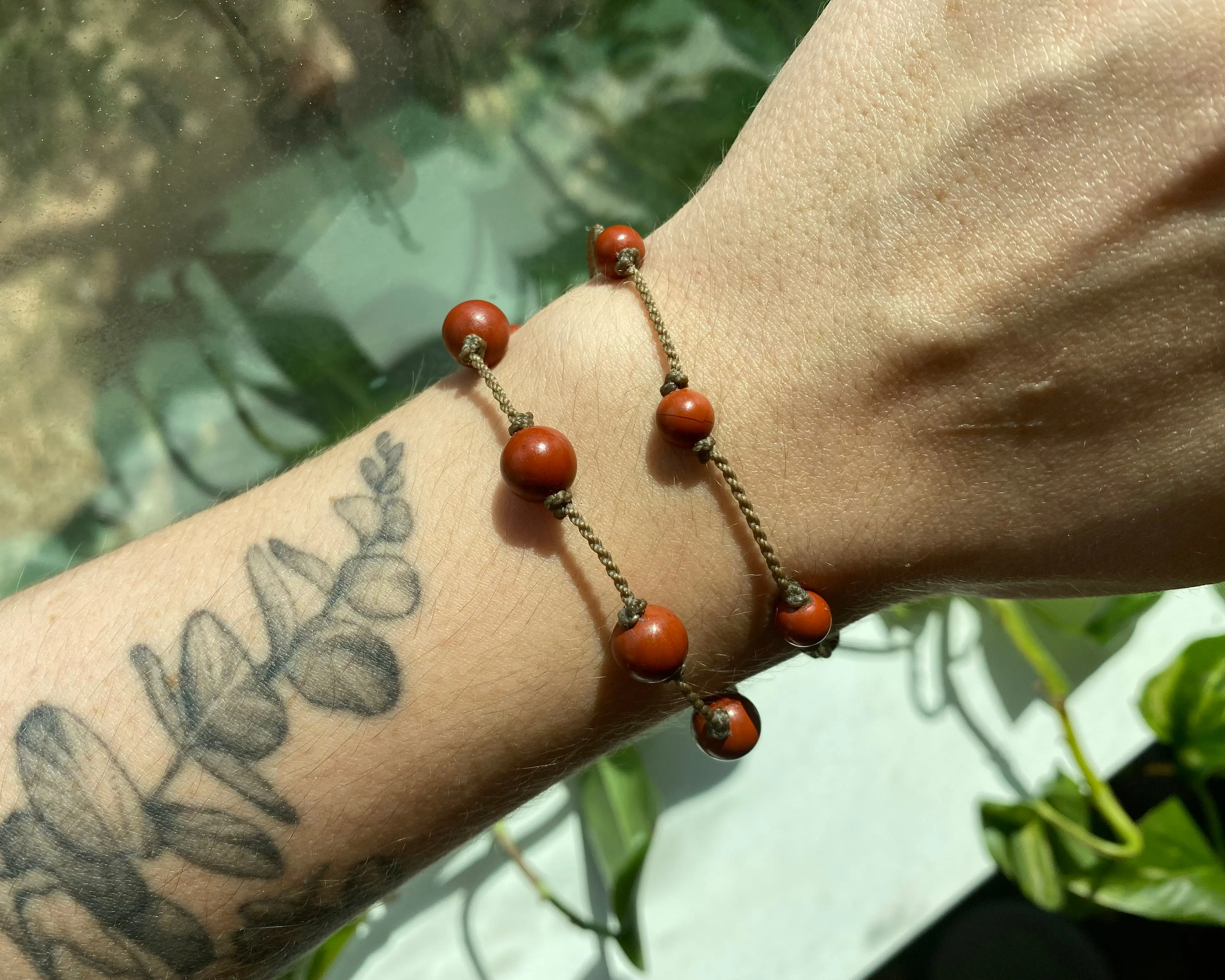 Mookaite & Red Jasper Bracelets