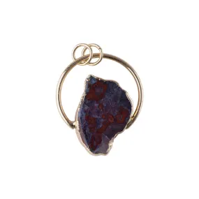 Moroccan Agate Small Freeform Pendant Gold - Pendant