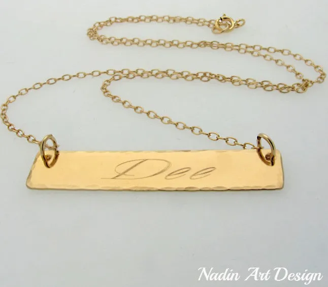 Nameplate Necklace - Personalized Necklace for her