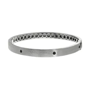 Nick Bangle Silver Black Diamond