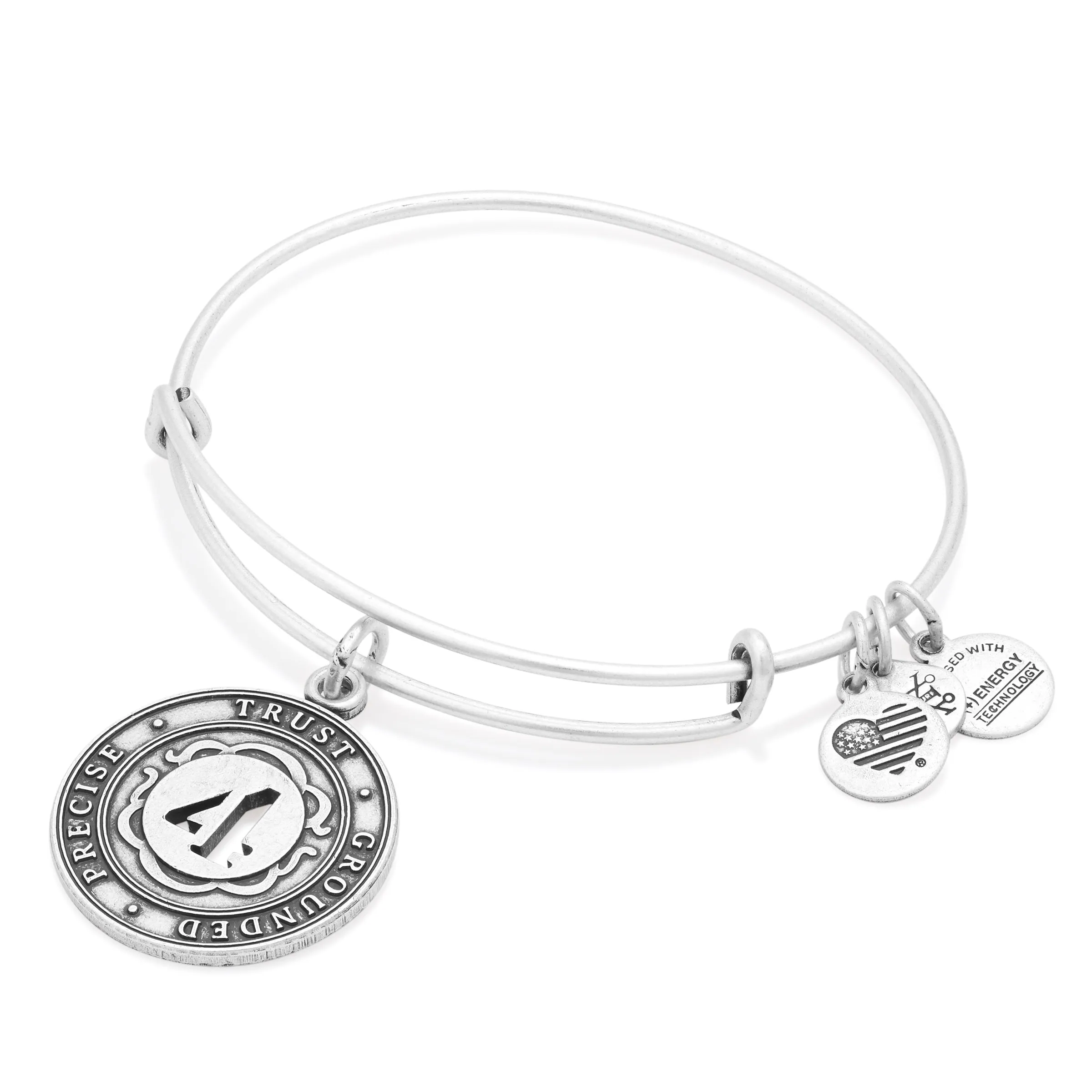 Number 4 Charm Bangle Bracelet