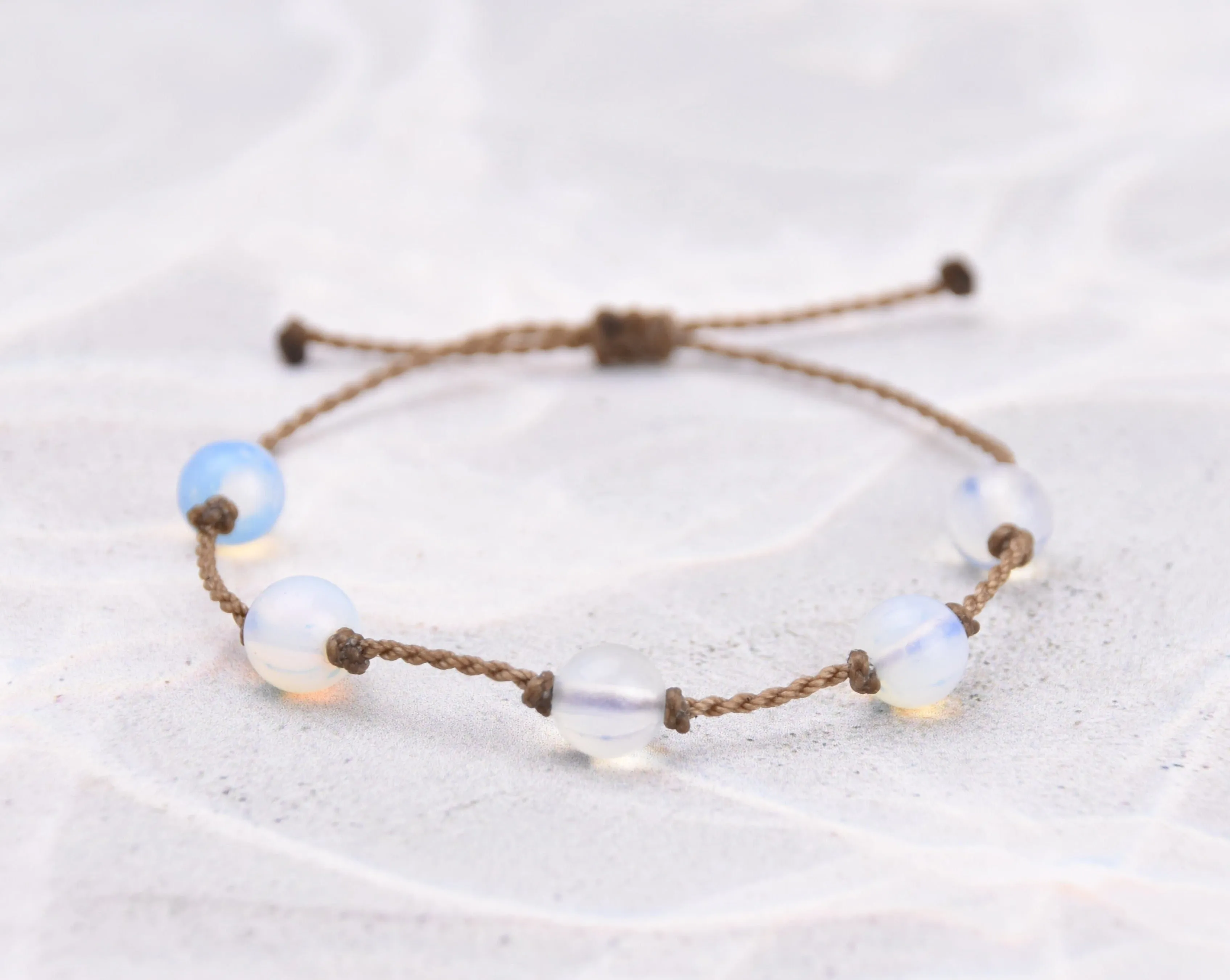 Opalite, Moonstone & Howlite Bracelets