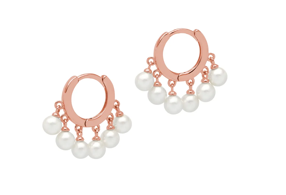 Pearl Drop Earrings - Silver