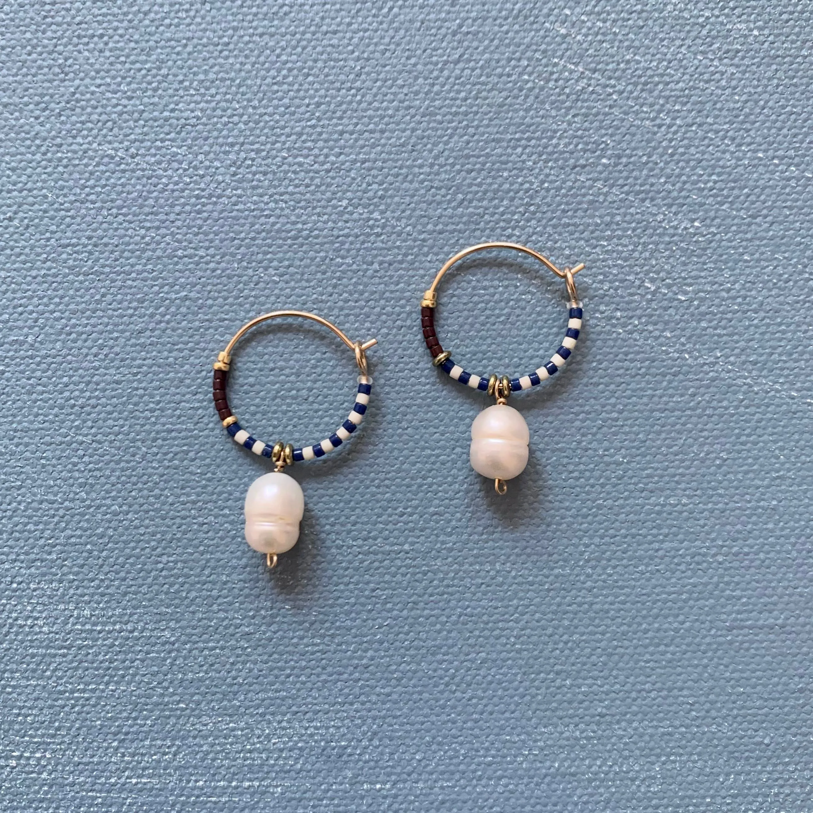 Pearl Drop Hoops