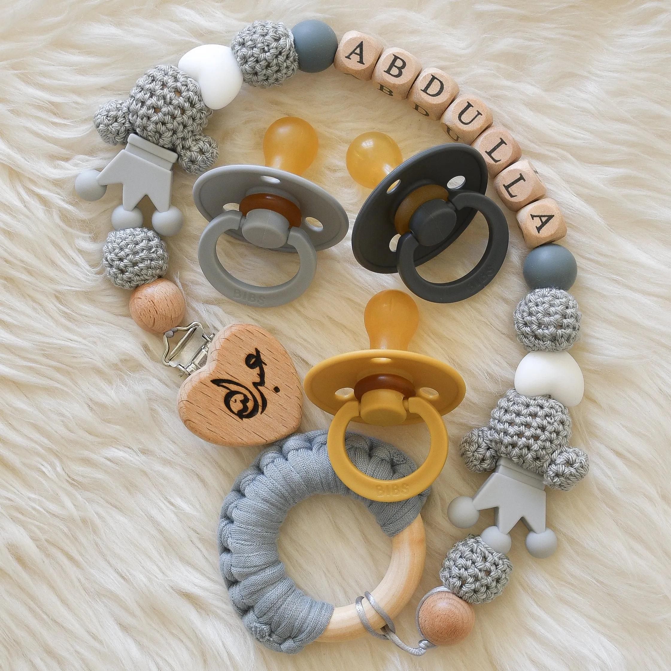 Personalised Pacifier Clip & BIBS Pacifiers