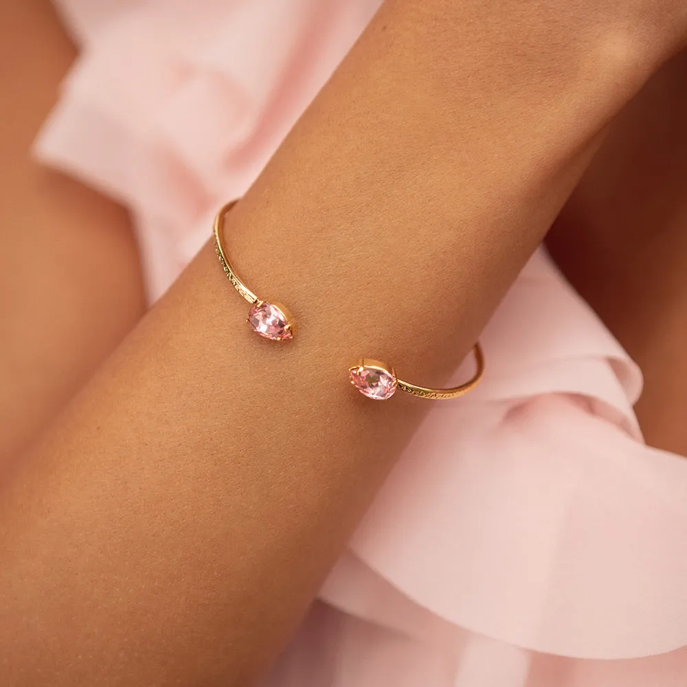 Petite Drop Bracelet / Light Rose