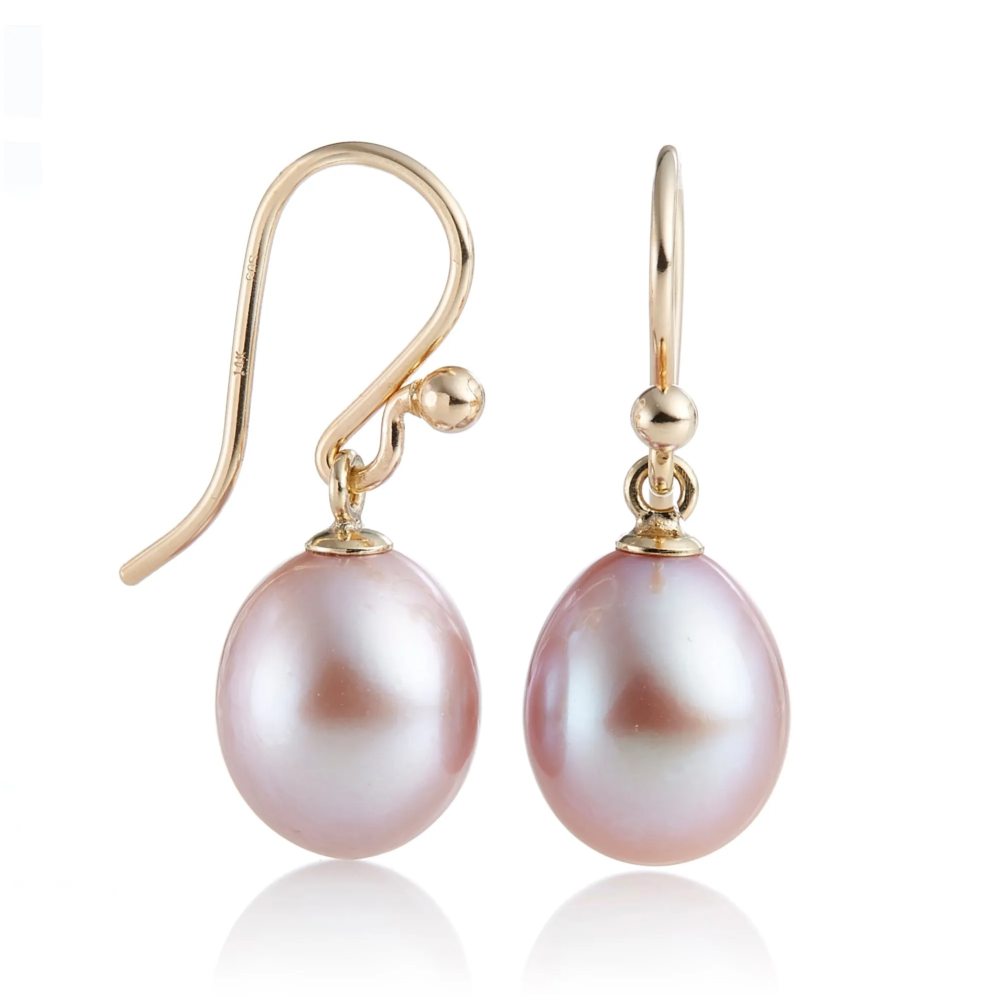 Pink Pearl Drop Earrings