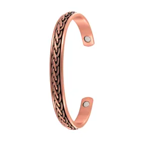 Pressed Link Copper Bangle