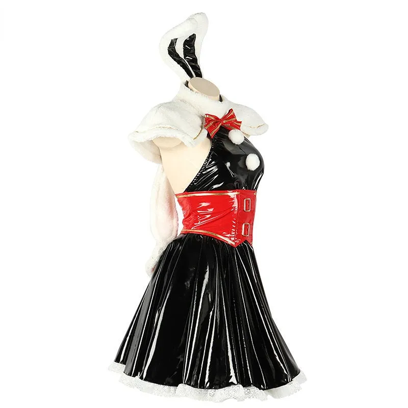 Rabbit Ear Leather Cosplay Dress