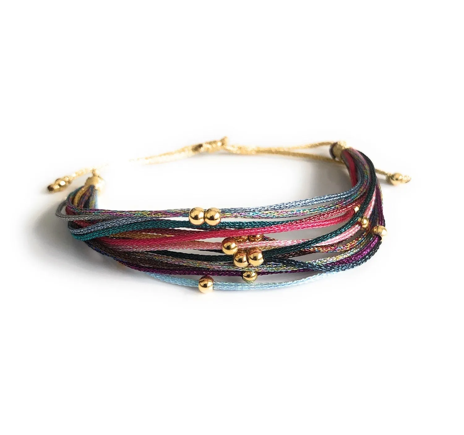 Rainbow Bracelets for Women Summer String Adjustable Bracelet