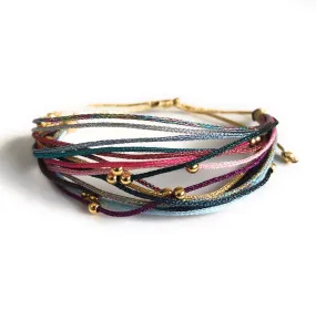 Rainbow Bracelets for Women Summer String Adjustable Bracelet