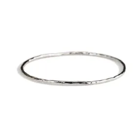 Silver Hammered Bangle