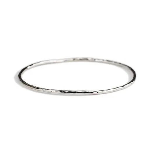 Silver Hammered Bangle