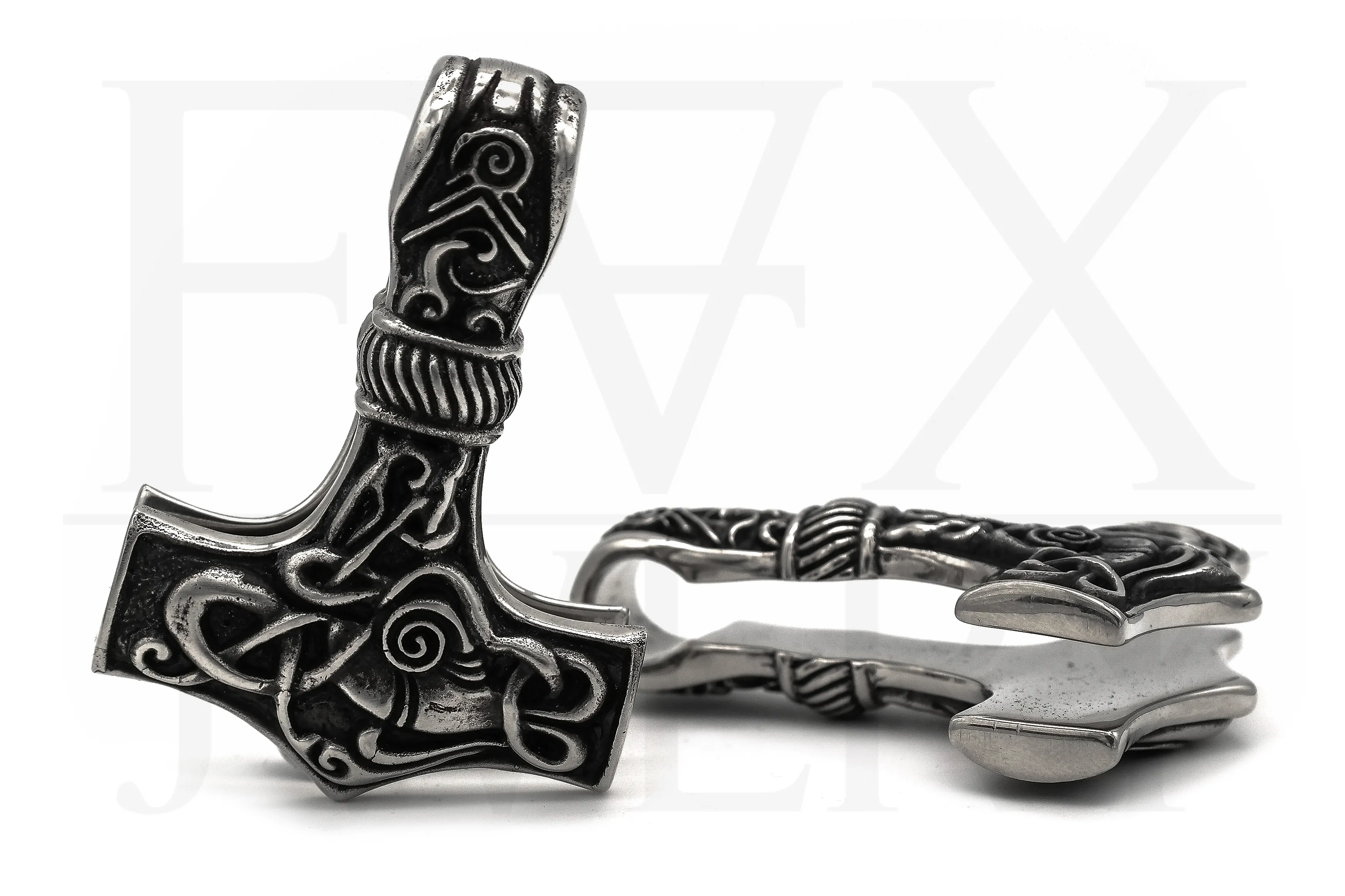 Silver Mjlnir Ear Weights