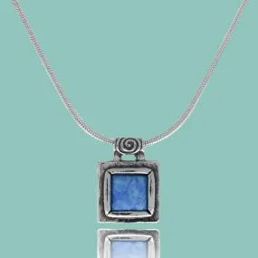 Sterling Silver necklace gift for her with Blue Opal and other gemstones