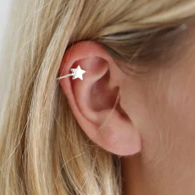 Sterling Silver Star Ear Cuff