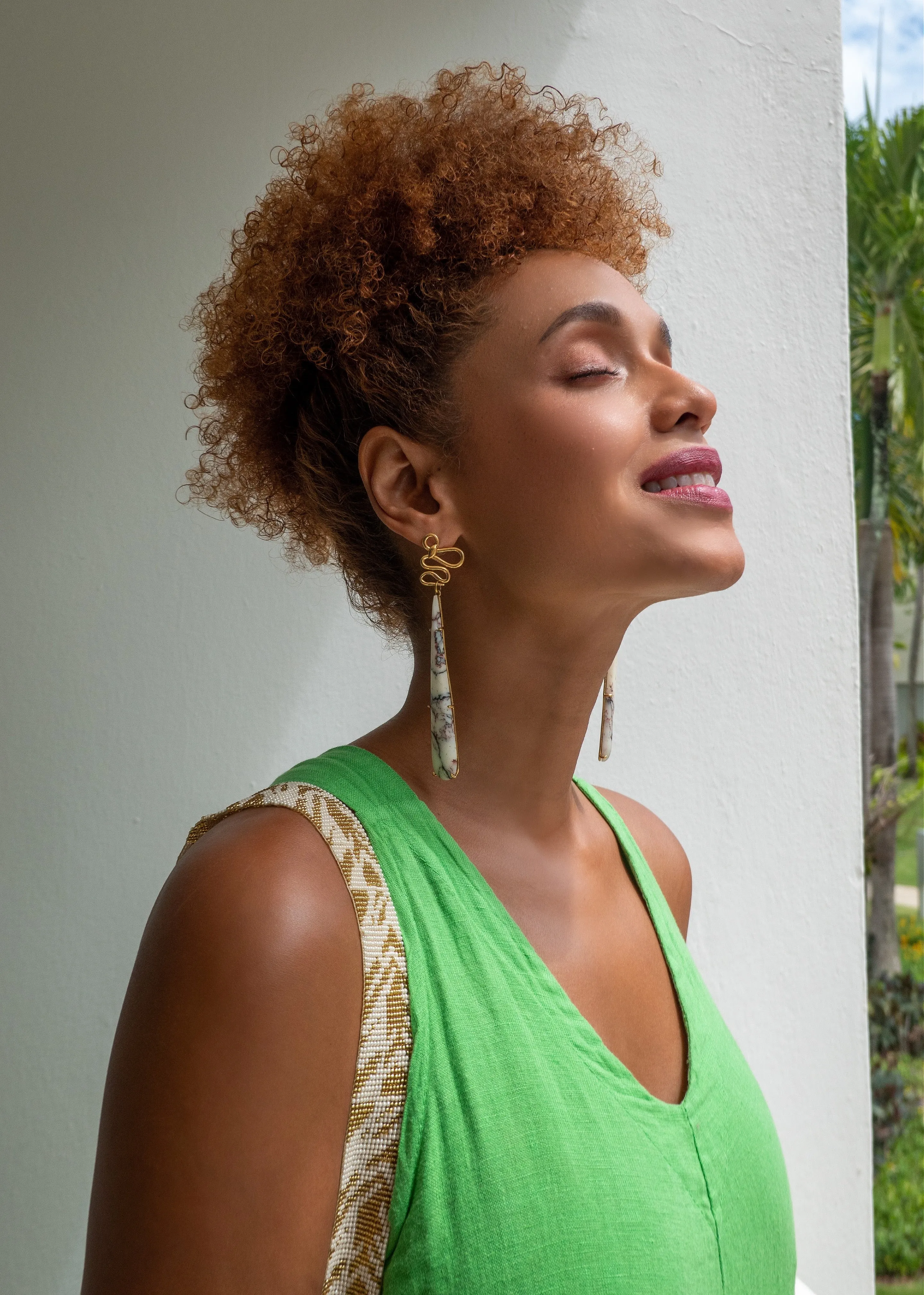 Stone Drop Earrings