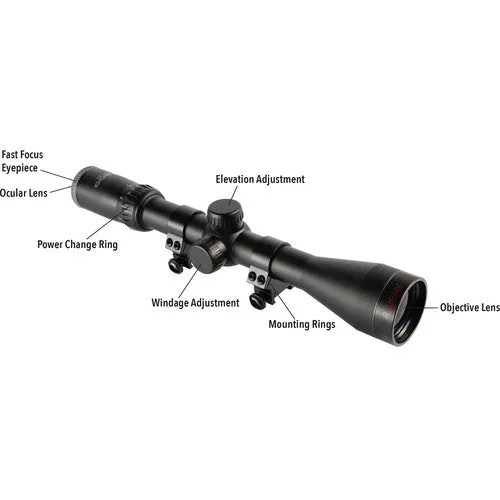 Tasco Rimfire 3-9x 40mm Rifle Scope w/ Weaver Style Rings TRF3940