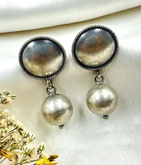 The Drop Antique Silver Earrings