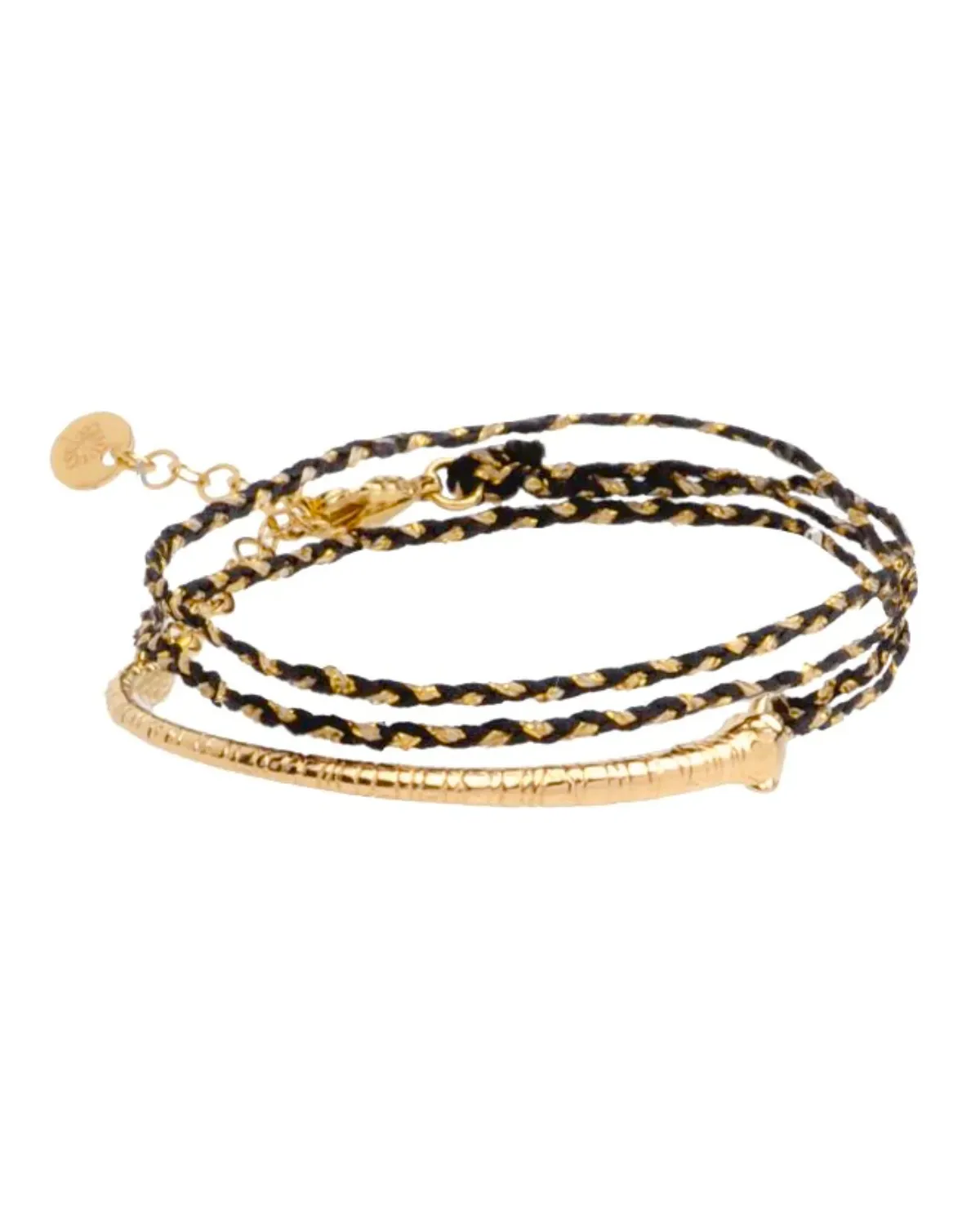 Tina Tiger Braided Yarn Bangle (Noir)