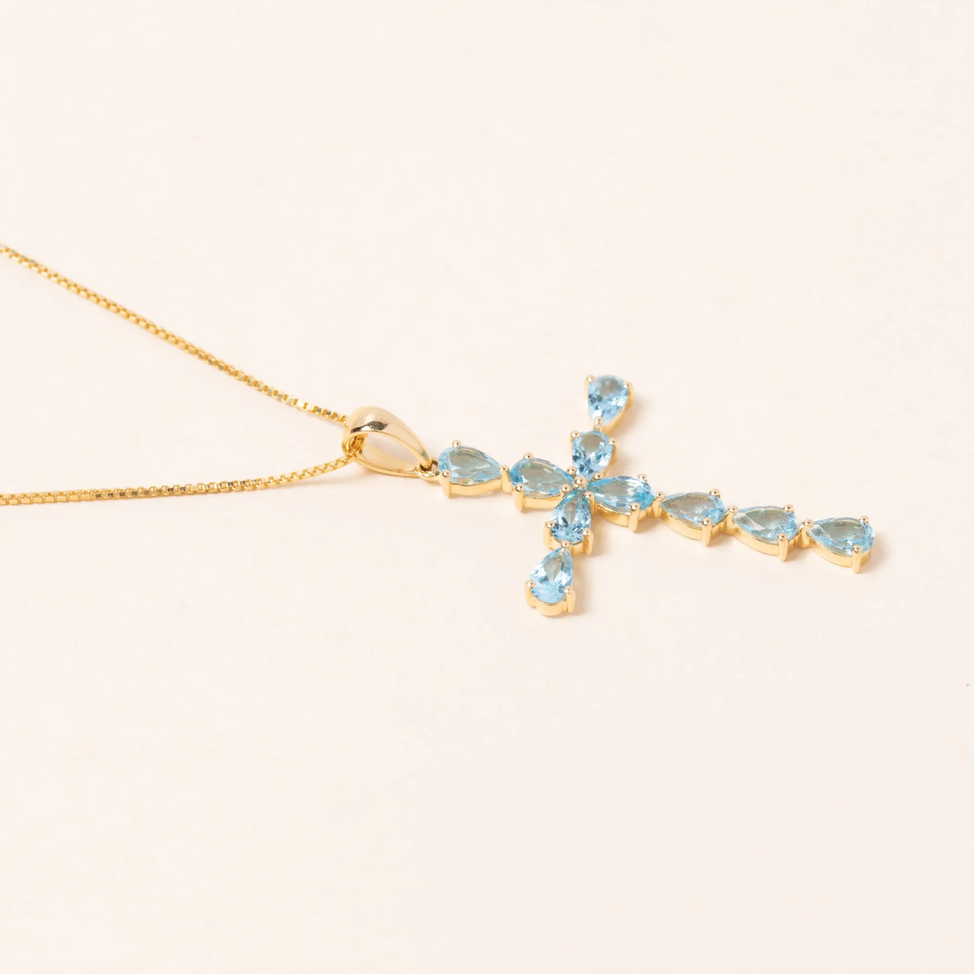 Topaz Cross Necklace