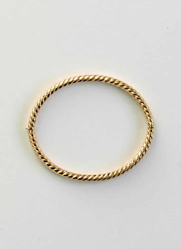 Twisted 4.2mm bangle 14k gold